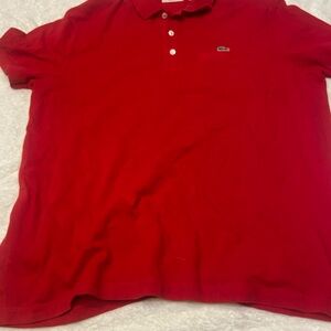 Lacoste Men's Red Polo Shirt Regular Fit